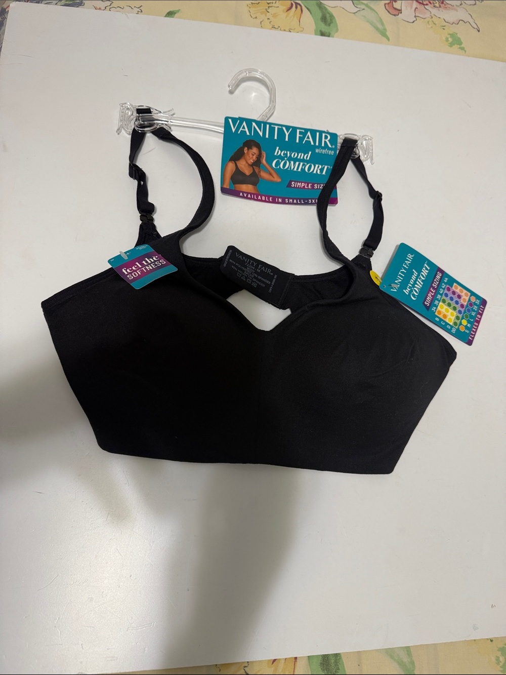 Vanity Fair Black Wireless Comfort Bra
